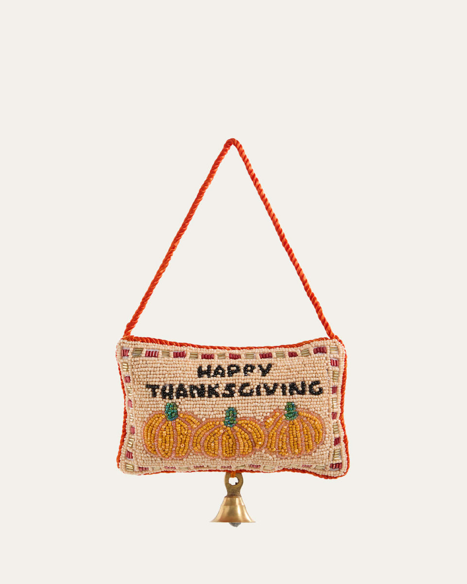 Happy Thanksgiving with Pumpkins Beaded Doorknocker